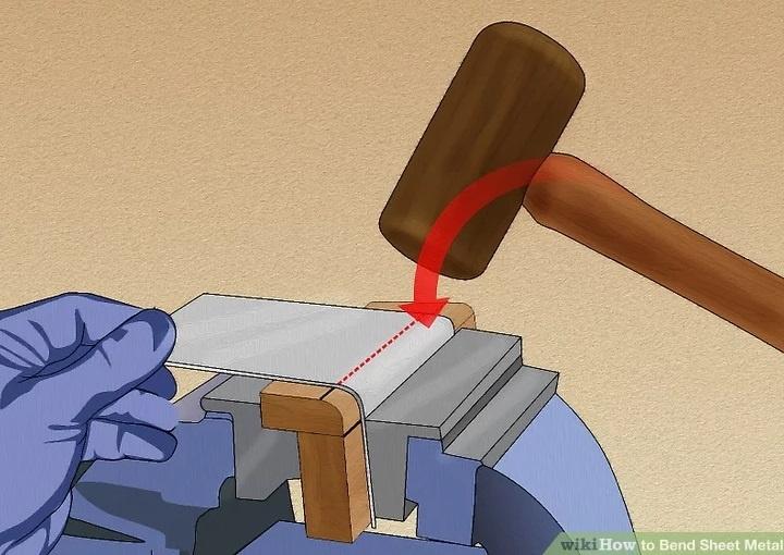 خم کردن ورق فلزی با چکش